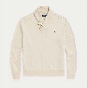 Polo by Ralph Lauren Beige Shawl Collar Sweater
